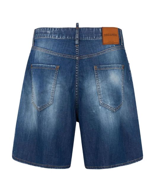 DSquared² Blue Cotton Elastane Shorts for men