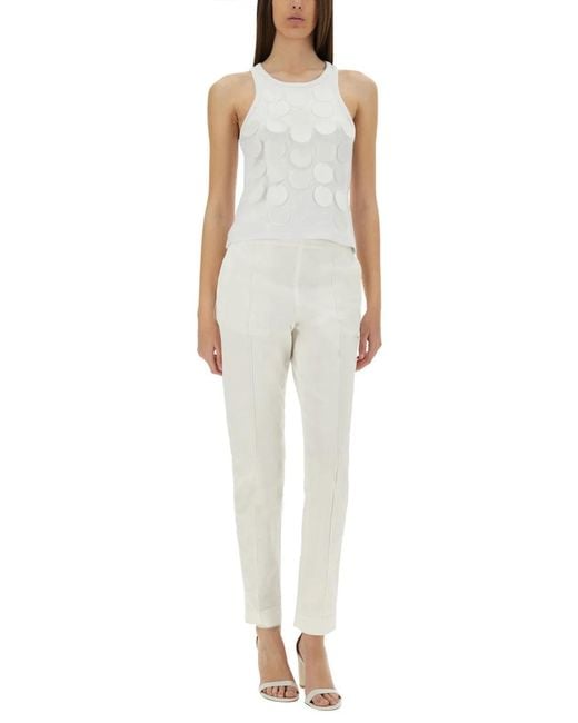 MSGM White Cotton Tops