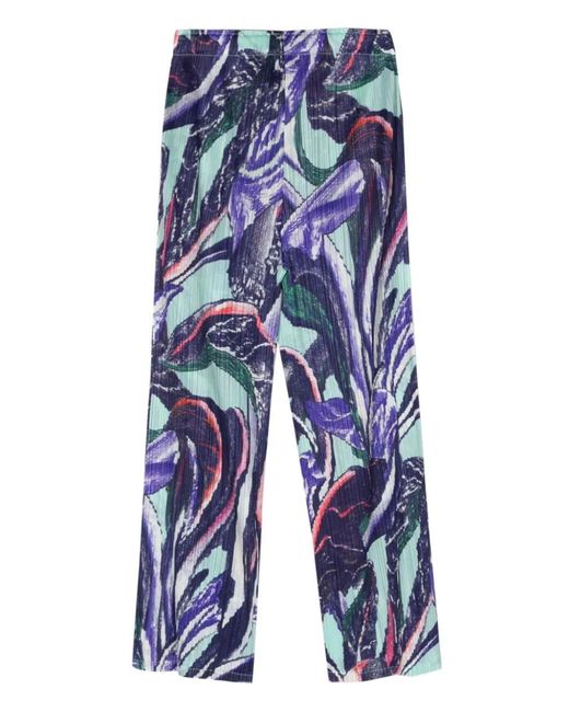 Pleats Please Issey Miyake Blue Pleats Please By Issey Miyake Tardivo Pants