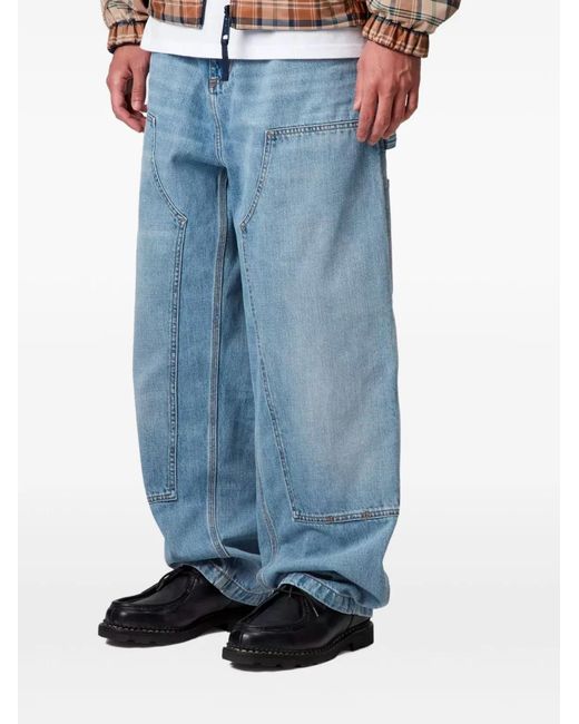 Carhartt Blue Denim Cotton Jeans for men