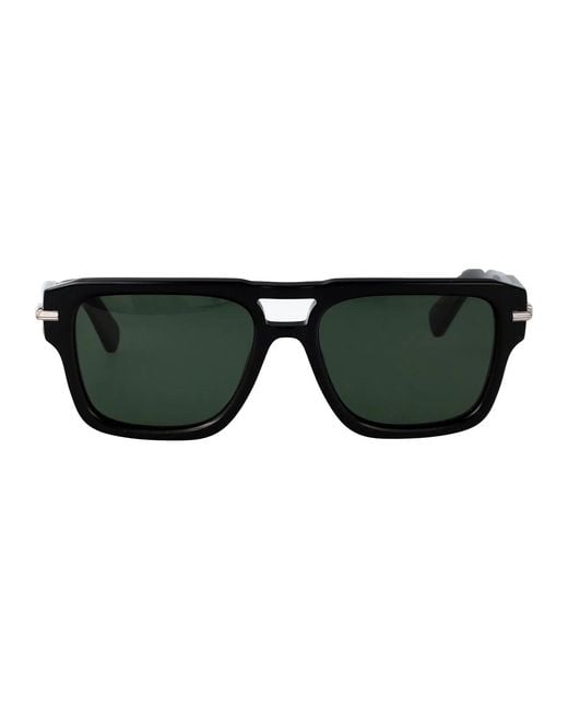 Ferragamo Black Acetate Sunglasses for men