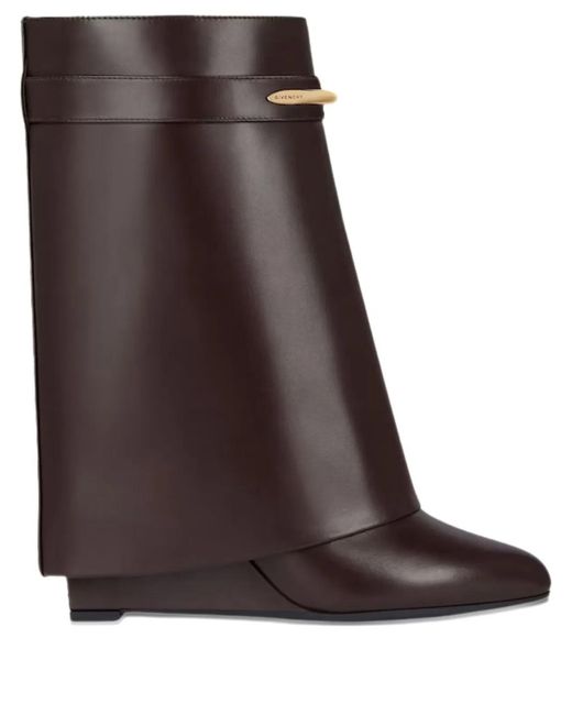 Givenchy Brown Shark Pinch Ankle Boots 90Mm