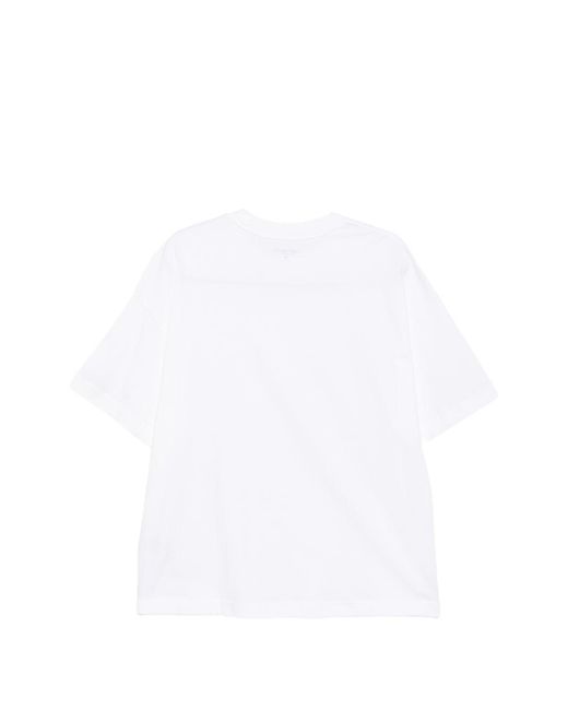 Carhartt White Logo Cotton T-Shirt for men