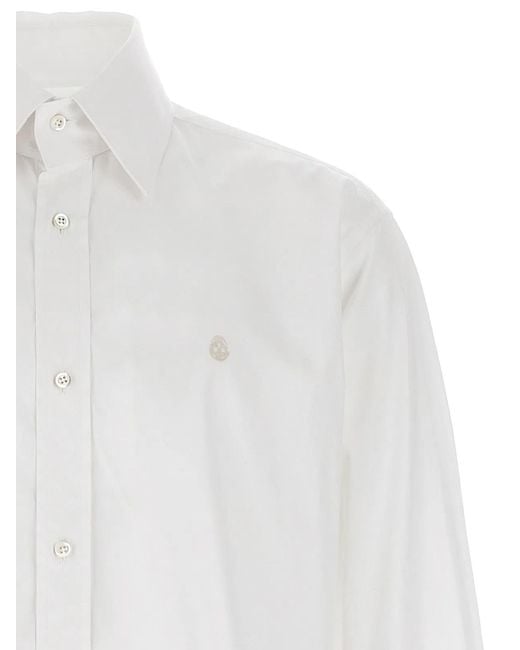 McQueen White 'Skull' Shirt for men
