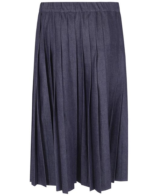 Jil Sander Black Denim Midi Round Skirt