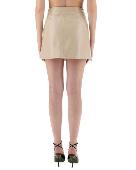 Courreges Natural Courregès Vinyl Mini Skirt Reedition