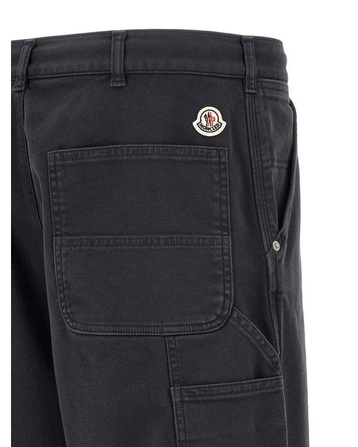 Moncler Blue Cargo Pants for men