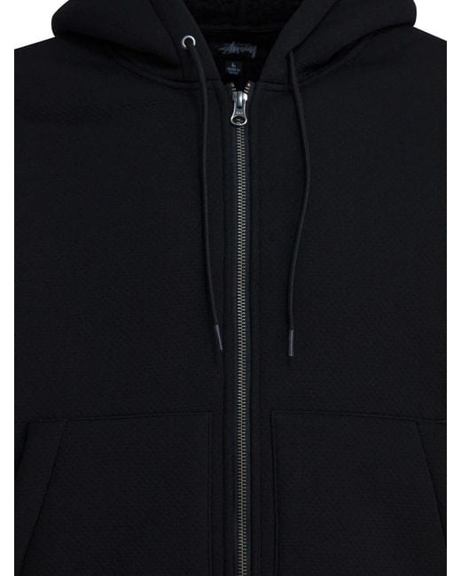 Stussy Blue Stussy Bonded Sherpa Lined Hood Jacket for men