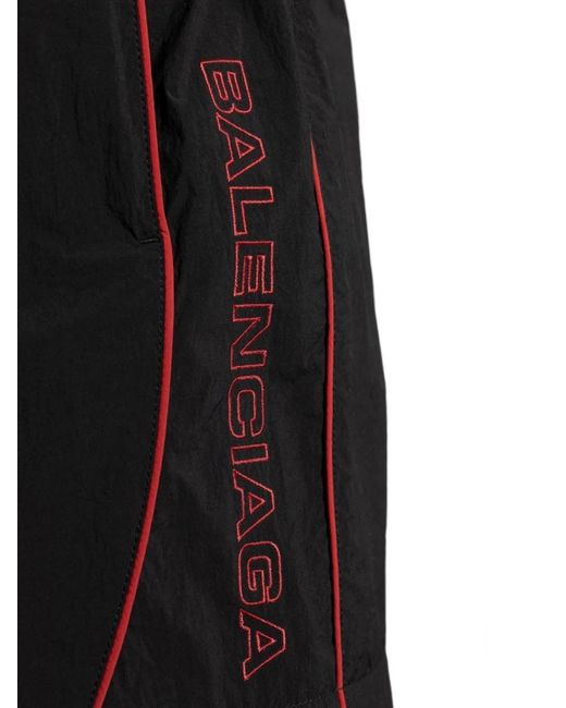 Balenciaga Black Nylon Bermuda Shorts for men