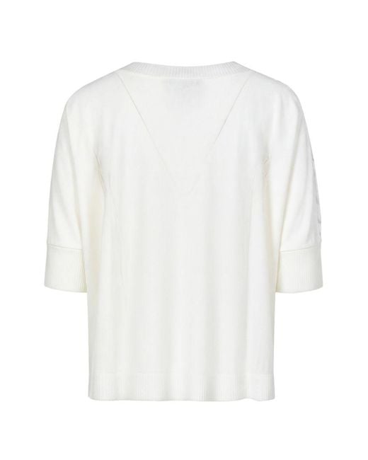 D.exterior White D Exterior Linen Polyester Shirt