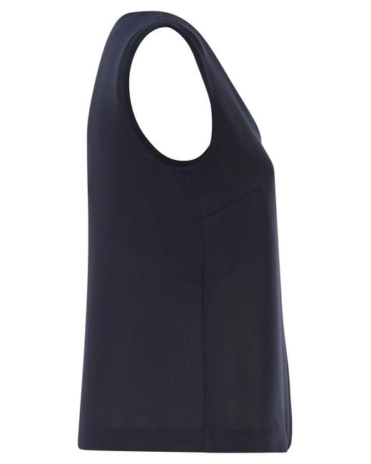Herno Blue V-Neck Top