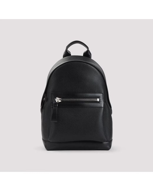 Tom Ford Black Calf Leather Backpack for men