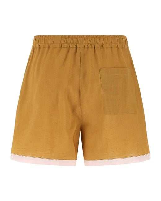 Marni Yellow Linen Shorts