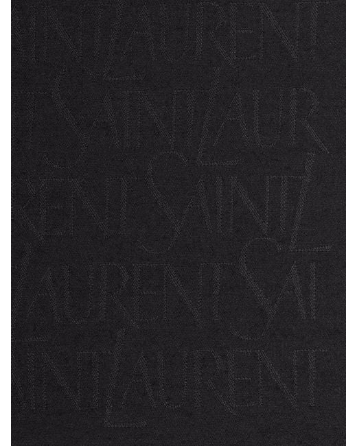 Saint Laurent Black Sciarpa Quadrata