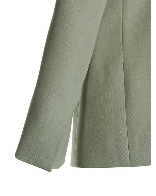 Lanvin Green Wool Single Breast Blazer Jacket