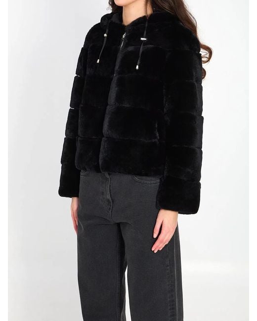 Yves Salomon Black Reversible Fur