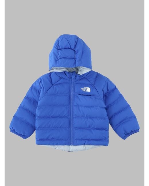 The North Face Blue Mini Reversible Hooded Jacket For Boys