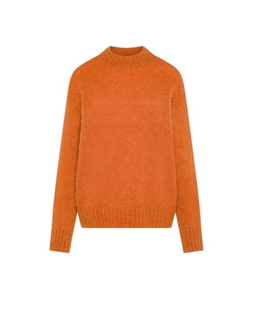 SEVENTY VENEZIA Orange Wool And Alpaca Crewneck Sweater