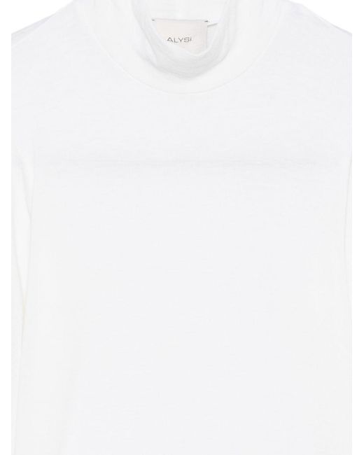 Alysi White Turtle-Neck Sweater