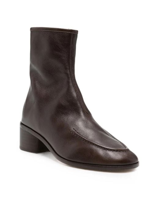 Hereu Brown Juliol Leather Ankle Boots