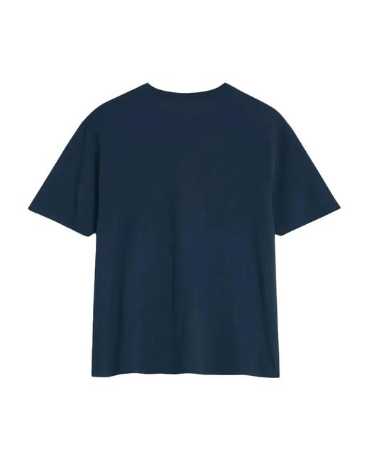 Maison Kitsuné Blue Maison Kitsuné Fox Head Cotton T-Shirt for men