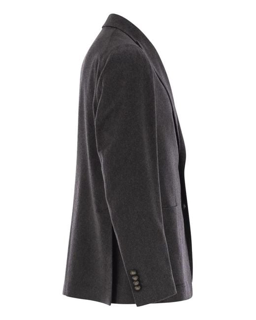 Tagliatore Black Cashmere And Silk Jacket for men