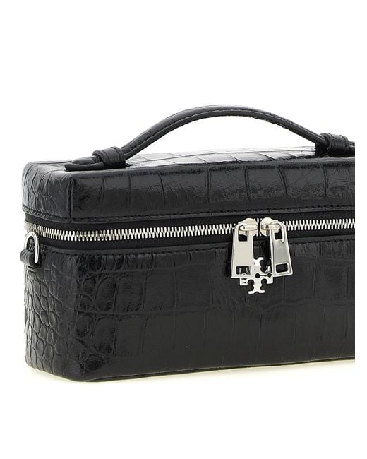 Tory Burch Black 'Charlie' Vanity Case Crossbody Bag