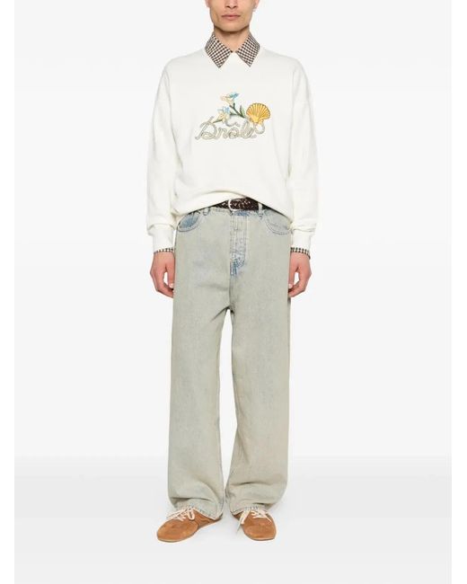Drole de Monsieur White "Baggy Dusty" Jeans for men