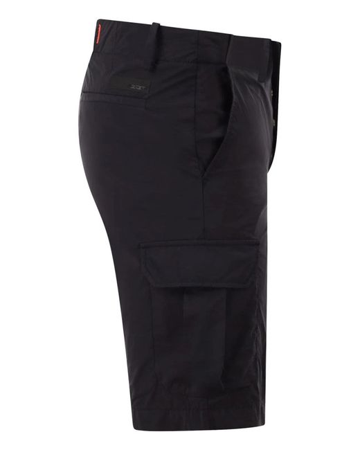 Rrd Blue Stretch Technical Cargo Bermuda Shorts for men