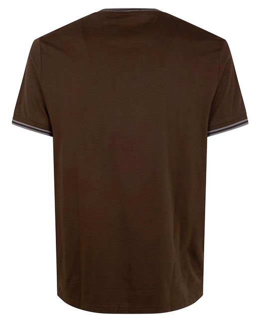 Fred Perry Brown Twin Tipped T-Shirt for men
