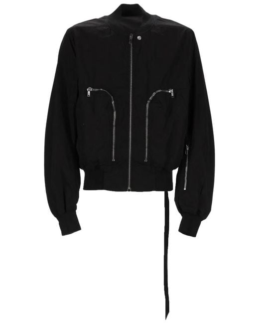 Rick Owens Black Giacca Bomber "Bauhaus Flight" for men