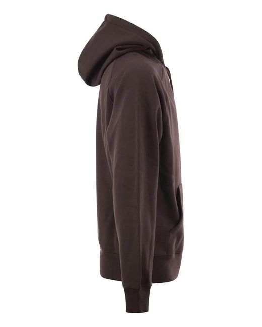 Carhartt Brown Hoodie With Embroidered Logo