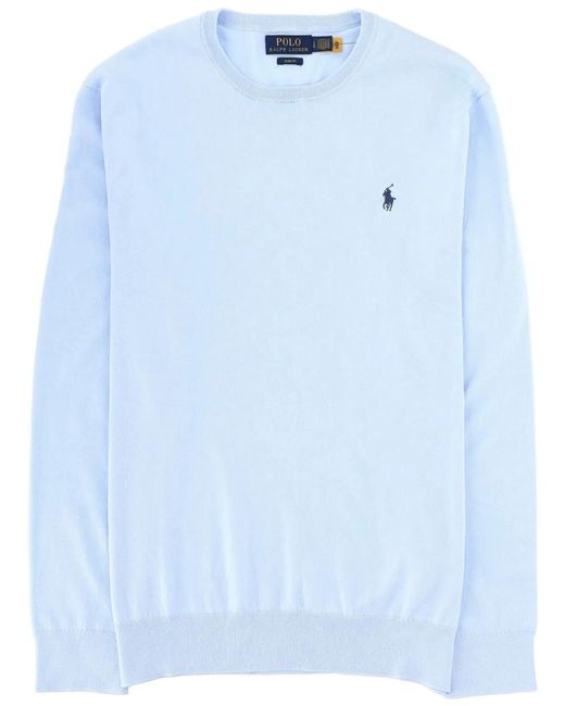 Polo Ralph Lauren Blue Cotton Sweater for men