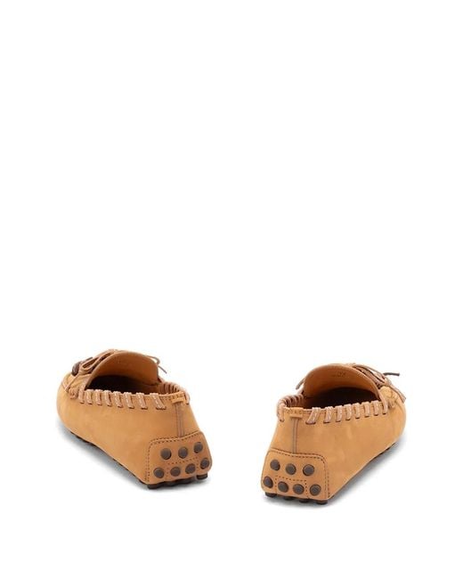 Tod's Brown Light Camel Calf Leather Tassel Shoes