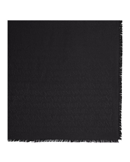 Saint Laurent Black Sciarpa Quadrata