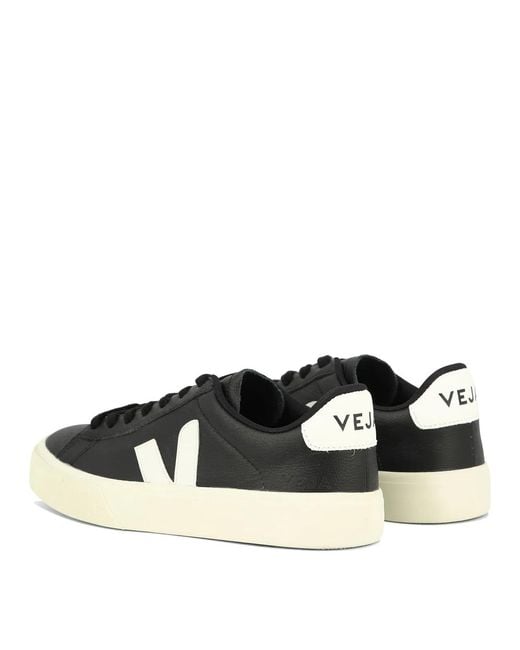 Veja Black Calf Leather Sneakers for men