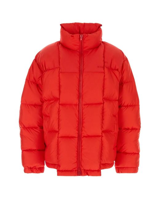 Vetements Red Cut-Up Puffer Jacket for men