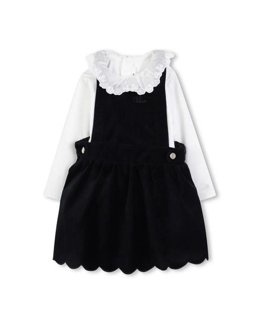 Chloé Black Dress Set With T-Shirt