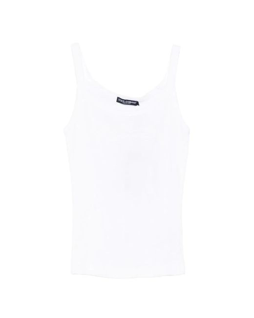 Dolce & Gabbana White Dolce & Gabbana Logo Tank Top