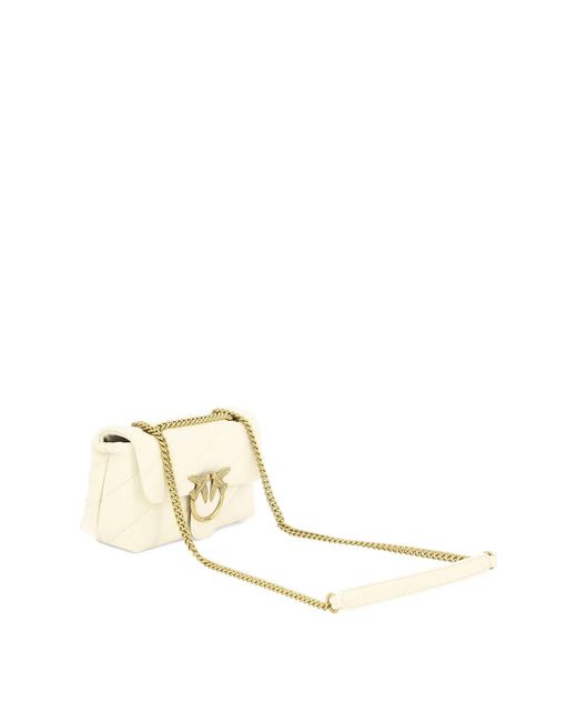 Pinko Natural Leather Brass Crossbody Bags