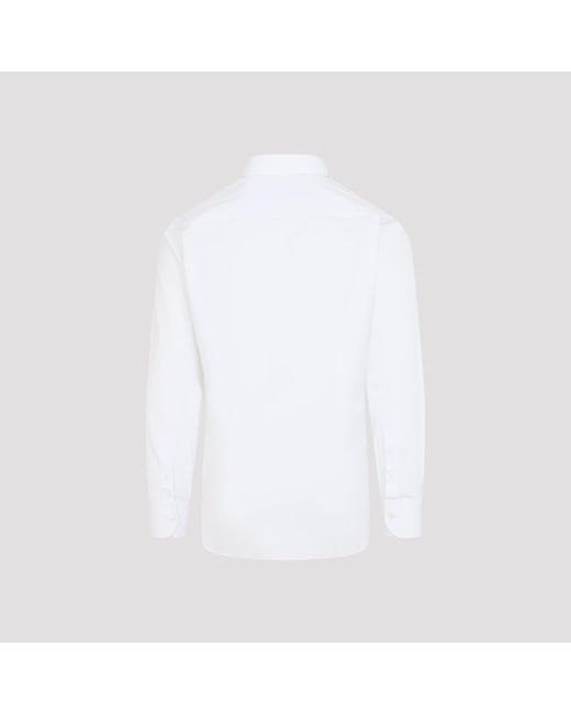 Brioni White Cotton Shirt for men