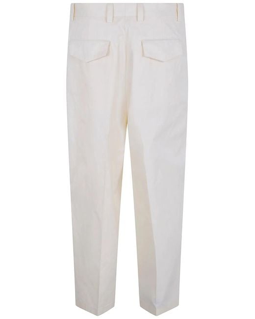Jil Sander White Classic Trouser for men