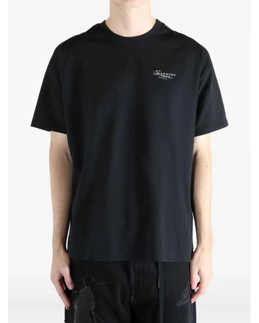 Givenchy Black Stamp T-Shirt for men