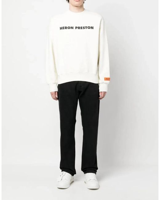 Heron Preston White This Is Not Logo Sweatshirt for men