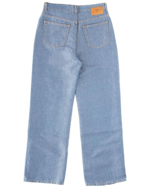 Ganni Blue Cotton Denim Jeans
