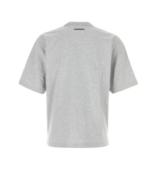 DSquared² Gray Iconique Loose Fit Tee for men