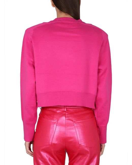 ROTATE BIRGER CHRISTENSEN Pink Rotate Birger Christensen Sweatshirt With Logo