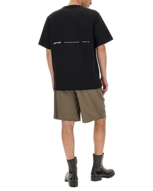 Helmut Lang Green Pull-On Shorts for men