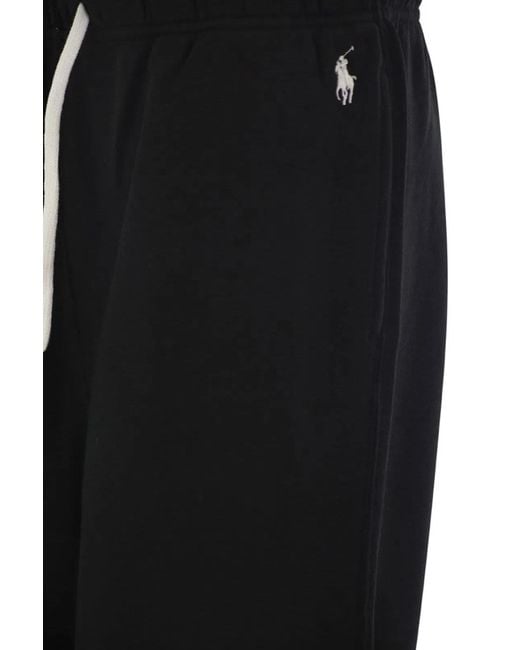 Polo Ralph Lauren Black Jogging Trousers With Drawstring