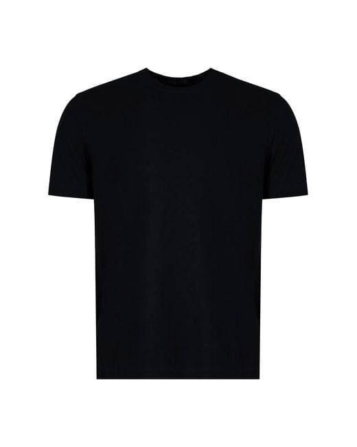 Zanone Black Short Sleeves T-Shirt for men